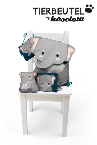 Tierbeutel Elefant by Käselotti Panel ca. 80cm 